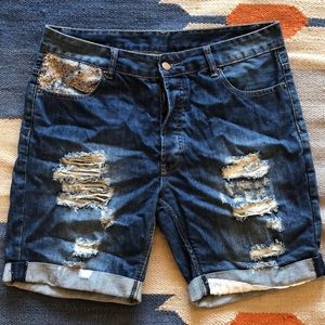 Denim shorts